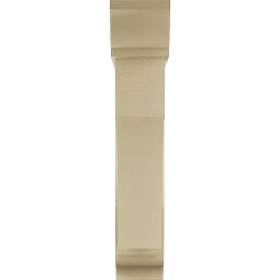 Ekena Millwork - BKTUR0756X32X40WTL01RCPR - Timberthane Faux Wood Westlake Style Bracket w/ Offset Brace, Traditional Ends, 7 1/2"W x 32"D x 40"H, Primed Tan