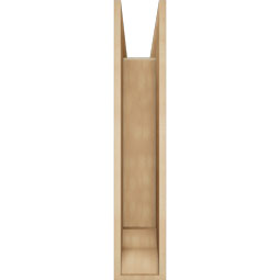 Ekena Millwork - BKTUR0756X32X40WTL01RCPR - Timberthane Faux Wood Westlake Style Bracket w/ Offset Brace, Traditional Ends, 7 1/2"W x 32"D x 40"H, Primed Tan