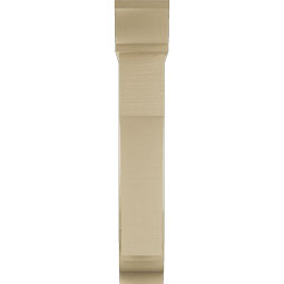 Ekena Millwork - BKTUR0756X32X44WTL01RCPR - Timberthane Faux Wood Westlake Style Bracket w/ Offset Brace, Traditional Ends, 7 1/2"W x 32"D x 44"H, Primed Tan