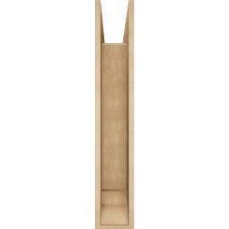 Ekena Millwork - BKTUR0756X32X44WTL01RCPR - Timberthane Faux Wood Westlake Style Bracket w/ Offset Brace, Traditional Ends, 7 1/2"W x 32"D x 44"H, Primed Tan