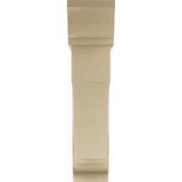 Ekena Millwork - BKTUR0756X34X34WTL01RCPR - Timberthane Faux Wood Westlake Style Bracket w/ Offset Brace, Traditional Ends, 7 1/2"W x 34"D x 34"H, Primed Tan