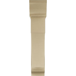 Ekena Millwork - BKTUR0756X34X38WTL01RCPR - Timberthane Faux Wood Westlake Style Bracket w/ Offset Brace, Traditional Ends, 7 1/2"W x 34"D x 38"H, Primed Tan