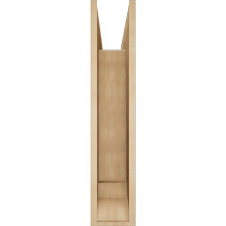 Ekena Millwork - BKTUR0756X34X38WTL01RCPR - Timberthane Faux Wood Westlake Style Bracket w/ Offset Brace, Traditional Ends, 7 1/2"W x 34"D x 38"H, Primed Tan