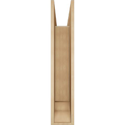 Ekena Millwork - BKTUR0756X34X40WTL01RCPR - Timberthane Faux Wood Westlake Style Bracket w/ Offset Brace, Traditional Ends, 7 1/2"W x 34"D x 40"H, Primed Tan
