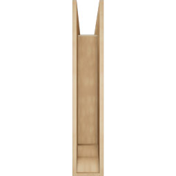 Ekena Millwork - BKTUR0756X34X42WTL01RCPR - Timberthane Faux Wood Westlake Style Bracket w/ Offset Brace, Traditional Ends, 7 1/2"W x 34"D x 42"H, Primed Tan