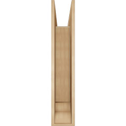 Ekena Millwork - BKTUR0756X36X40WTL01RCPR - Timberthane Faux Wood Westlake Style Bracket w/ Offset Brace, Traditional Ends, 7 1/2"W x 36"D x 40"H, Primed Tan