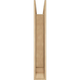 Ekena Millwork - BKTUR0756X36X48WTL01RCPR - Timberthane Faux Wood Westlake Style Bracket w/ Offset Brace, Traditional Ends, 7 1/2"W x 36"D x 48"H, Primed Tan