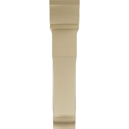 Ekena Millwork - BKTUR0756X38X38WTL01RCPR - Timberthane Faux Wood Westlake Style Bracket w/ Offset Brace, Traditional Ends, 7 1/2"W x 38"D x 38"H, Primed Tan