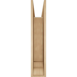 Ekena Millwork - BKTUR0756X38X38WTL01RCPR - Timberthane Faux Wood Westlake Style Bracket w/ Offset Brace, Traditional Ends, 7 1/2"W x 38"D x 38"H, Primed Tan