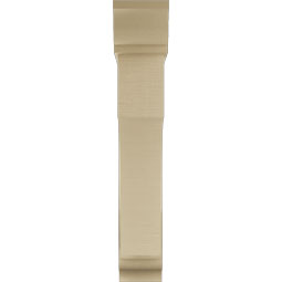 Ekena Millwork - BKTUR0756X38X44WTL01RCPR - Timberthane Faux Wood Westlake Style Bracket w/ Offset Brace, Traditional Ends, 7 1/2"W x 38"D x 44"H, Primed Tan