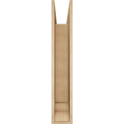 Ekena Millwork - BKTUR0756X38X44WTL01RCPR - Timberthane Faux Wood Westlake Style Bracket w/ Offset Brace, Traditional Ends, 7 1/2"W x 38"D x 44"H, Primed Tan