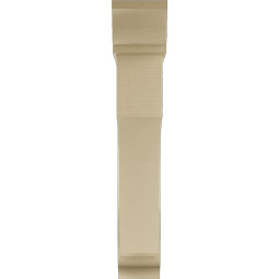 Ekena Millwork - BKTUR0756X40X44WTL01RCPR - Timberthane Faux Wood Westlake Style Bracket w/ Offset Brace, Traditional Ends, 7 1/2"W x 40"D x 44"H, Primed Tan