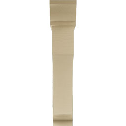 Ekena Millwork - BKTUR0756X42X42WTL01RCPR - Timberthane Faux Wood Westlake Style Bracket w/ Offset Brace, Traditional Ends, 7 1/2"W x 42"D x 42"H, Primed Tan