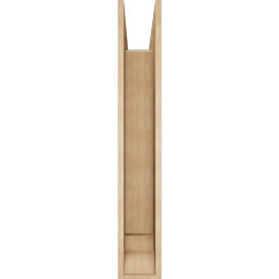 Ekena Millwork - BKTUR0756X42X48WTL01RCPR - Timberthane Faux Wood Westlake Style Bracket w/ Offset Brace, Traditional Ends, 7 1/2"W x 42"D x 48"H, Primed Tan