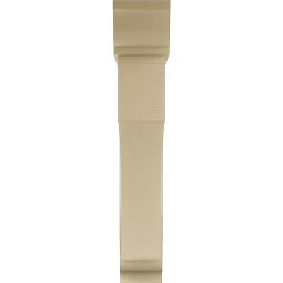 Ekena Millwork - BKTUR0756X44X44WTL01RCPR - Timberthane Faux Wood Westlake Style Bracket w/ Offset Brace, Traditional Ends, 7 1/2"W x 44"D x 44"H, Primed Tan