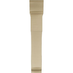 Ekena Millwork - BKTUR0756X46X46WTL01RCPR - Timberthane Faux Wood Westlake Style Bracket w/ Offset Brace, Traditional Ends, 7 1/2"W x 46"D x 46"H, Primed Tan