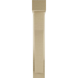 Ekena Millwork - BKTUR0352X14X22WTL05RCPR - Timberthane Faux Wood Westlake Style Bracket w/ Offset Brace, Block Ends, 3 1/2"W x 14"D x 22"H, Primed Tan