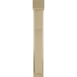 Ekena Millwork - BKTUR0352X14X26WTL05RCPR - Timberthane Faux Wood Westlake Style Bracket w/ Offset Brace, Block Ends, 3 1/2"W x 14"D x 26"H, Primed Tan