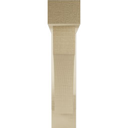 Ekena Millwork - BKTUR0352X16X16WTL05RCPR - Timberthane Faux Wood Westlake Style Bracket w/ Offset Brace, Block Ends, 3 1/2"W x 16"D x 16"H, Primed Tan