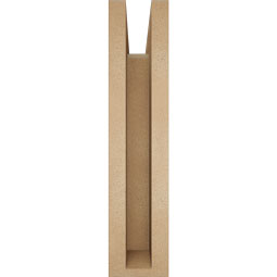 Ekena Millwork - BKTUR0352X16X16WTL05RCPR - Timberthane Faux Wood Westlake Style Bracket w/ Offset Brace, Block Ends, 3 1/2"W x 16"D x 16"H, Primed Tan