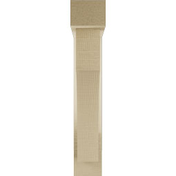 Ekena Millwork - BKTUR0352X16X20WTL05RCPR - Timberthane Faux Wood Westlake Style Bracket w/ Offset Brace, Block Ends, 3 1/2"W x 16"D x 20"H, Primed Tan