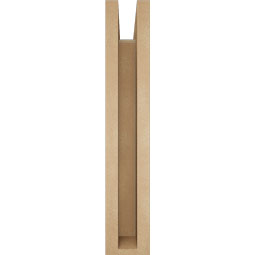 Ekena Millwork - BKTUR0352X16X20WTL05RCPR - Timberthane Faux Wood Westlake Style Bracket w/ Offset Brace, Block Ends, 3 1/2"W x 16"D x 20"H, Primed Tan