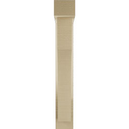 Ekena Millwork - BKTUR0352X16X24WTL05RCPR - Timberthane Faux Wood Westlake Style Bracket w/ Offset Brace, Block Ends, 3 1/2"W x 16"D x 24"H, Primed Tan