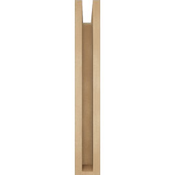 Ekena Millwork - BKTUR0352X16X24WTL05RCPR - Timberthane Faux Wood Westlake Style Bracket w/ Offset Brace, Block Ends, 3 1/2"W x 16"D x 24"H, Primed Tan