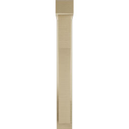Ekena Millwork - BKTUR0352X16X28WTL05RCPR - Timberthane Faux Wood Westlake Style Bracket w/ Offset Brace, Block Ends, 3 1/2"W x 16"D x 28"H, Primed Tan