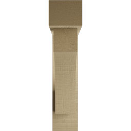 Ekena Millwork - BKTUROWTL44 - Timberthane Rough Cedar Faux Wood Westlake Block Bracket w/ Offset Brace