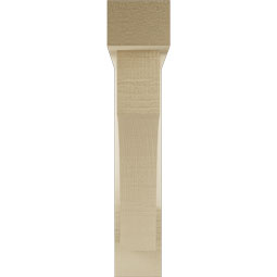 Ekena Millwork - BKTUR0352X18X18WTL05RCPR - Timberthane Faux Wood Westlake Style Bracket w/ Offset Brace, Block Ends, 3 1/2"W x 18"D x 18"H, Primed Tan