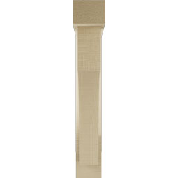 Ekena Millwork - BKTUR0352X18X22WTL05RCPR - Timberthane Faux Wood Westlake Style Bracket w/ Offset Brace, Block Ends, 3 1/2"W x 18"D x 22"H, Primed Tan