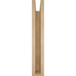 Ekena Millwork - BKTUR0352X18X22WTL05RCPR - Timberthane Faux Wood Westlake Style Bracket w/ Offset Brace, Block Ends, 3 1/2"W x 18"D x 22"H, Primed Tan