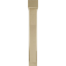 Ekena Millwork - BKTUR0352X18X26WTL05RCPR - Timberthane Faux Wood Westlake Style Bracket w/ Offset Brace, Block Ends, 3 1/2"W x 18"D x 26"H, Primed Tan