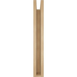 Ekena Millwork - BKTUR0352X18X26WTL05RCPR - Timberthane Faux Wood Westlake Style Bracket w/ Offset Brace, Block Ends, 3 1/2"W x 18"D x 26"H, Primed Tan