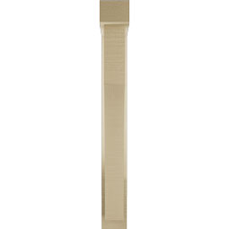 Ekena Millwork - BKTUR0352X18X30WTL05RCPR - Timberthane Faux Wood Westlake Style Bracket w/ Offset Brace, Block Ends, 3 1/2"W x 18"D x 30"H, Primed Tan