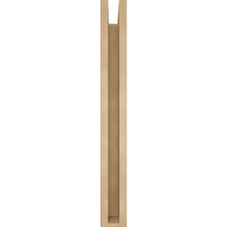 Ekena Millwork - BKTUR0352X18X30WTL05RCPR - Timberthane Faux Wood Westlake Style Bracket w/ Offset Brace, Block Ends, 3 1/2"W x 18"D x 30"H, Primed Tan