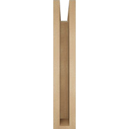 Ekena Millwork - BKTUR0352X20X20WTL05RCPR - Timberthane Faux Wood Westlake Style Bracket w/ Offset Brace, Block Ends, 3 1/2"W x 20"D x 20"H, Primed Tan