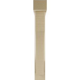 Ekena Millwork - BKTUR0352X20X24WTL05RCPR - Timberthane Faux Wood Westlake Style Bracket w/ Offset Brace, Block Ends, 3 1/2"W x 20"D x 24"H, Primed Tan
