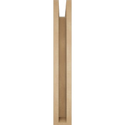 Ekena Millwork - BKTUR0352X20X24WTL05RCPR - Timberthane Faux Wood Westlake Style Bracket w/ Offset Brace, Block Ends, 3 1/2"W x 20"D x 24"H, Primed Tan