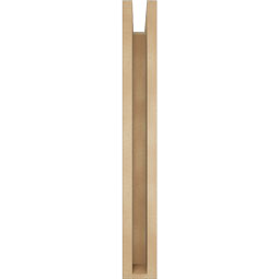 Ekena Millwork - BKTUR0352X20X28WTL05RCPR - Timberthane Faux Wood Westlake Style Bracket w/ Offset Brace, Block Ends, 3 1/2"W x 20"D x 28"H, Primed Tan