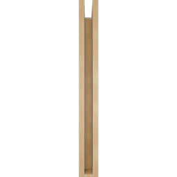 Ekena Millwork - BKTUR0352X20X32WTL05RCPR - Timberthane Faux Wood Westlake Style Bracket w/ Offset Brace, Block Ends, 3 1/2"W x 20"D x 32"H, Primed Tan