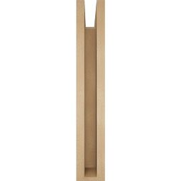 Ekena Millwork - BKTUR0352X22X22WTL05RCPR - Timberthane Faux Wood Westlake Style Bracket w/ Offset Brace, Block Ends, 3 1/2"W x 22"D x 22"H, Primed Tan