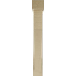 Ekena Millwork - BKTUR0352X22X26WTL05RCPR - Timberthane Faux Wood Westlake Style Bracket w/ Offset Brace, Block Ends, 3 1/2"W x 22"D x 26"H, Primed Tan