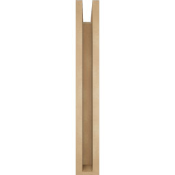 Ekena Millwork - BKTUR0352X22X26WTL05RCPR - Timberthane Faux Wood Westlake Style Bracket w/ Offset Brace, Block Ends, 3 1/2"W x 22"D x 26"H, Primed Tan