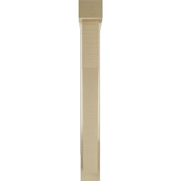 Ekena Millwork - BKTUR0352X22X30WTL05RCPR - Timberthane Faux Wood Westlake Style Bracket w/ Offset Brace, Block Ends, 3 1/2"W x 22"D x 30"H, Primed Tan