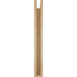 Ekena Millwork - BKTUR0352X22X30WTL05RCPR - Timberthane Faux Wood Westlake Style Bracket w/ Offset Brace, Block Ends, 3 1/2"W x 22"D x 30"H, Primed Tan