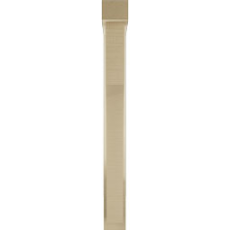 Ekena Millwork - BKTUR0352X22X34WTL05RCPR - Timberthane Faux Wood Westlake Style Bracket w/ Offset Brace, Block Ends, 3 1/2"W x 22"D x 34"H, Primed Tan