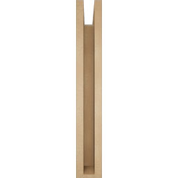 Ekena Millwork - BKTUR0352X24X24WTL05RCPR - Timberthane Faux Wood Westlake Style Bracket w/ Offset Brace, Block Ends, 3 1/2"W x 24"D x 24"H, Primed Tan