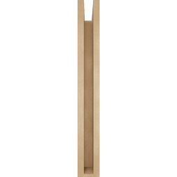 Ekena Millwork - BKTUR0352X24X28WTL05RCPR - Timberthane Faux Wood Westlake Style Bracket w/ Offset Brace, Block Ends, 3 1/2"W x 24"D x 28"H, Primed Tan